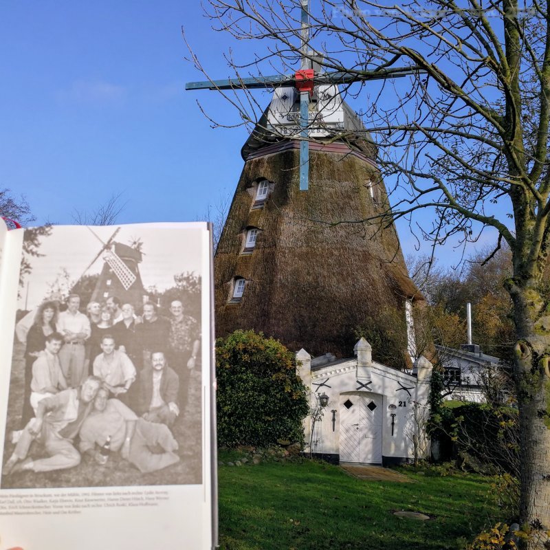 Windmühle Fortuna, Perspektive vorm Eingang am Blumenhofweg, 9. Nov. 2019.