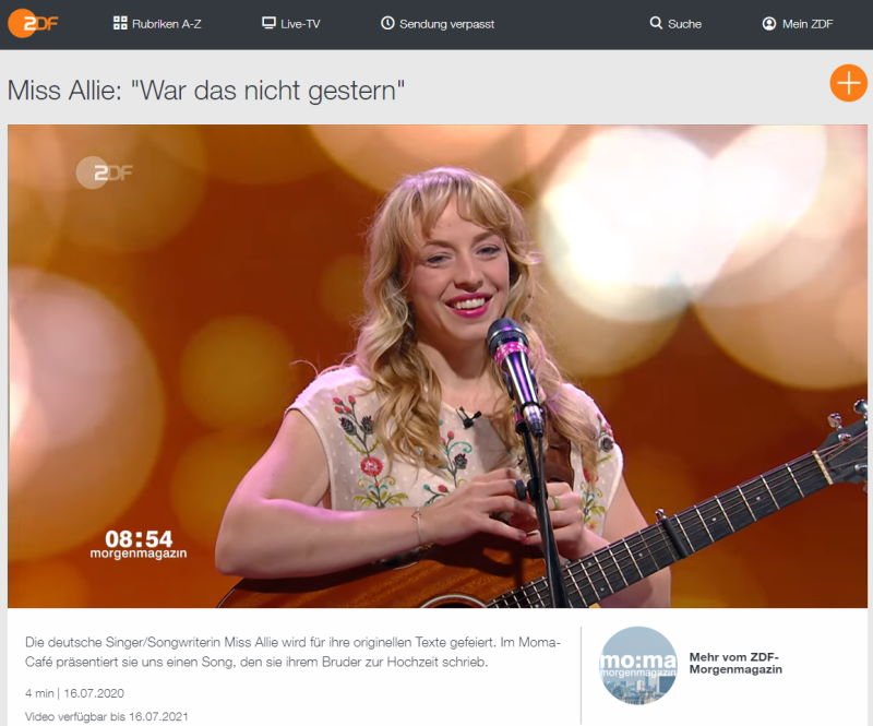 Screenshot Miss Allie im ZDF Morgenmagazin 16.07.2020.jpg